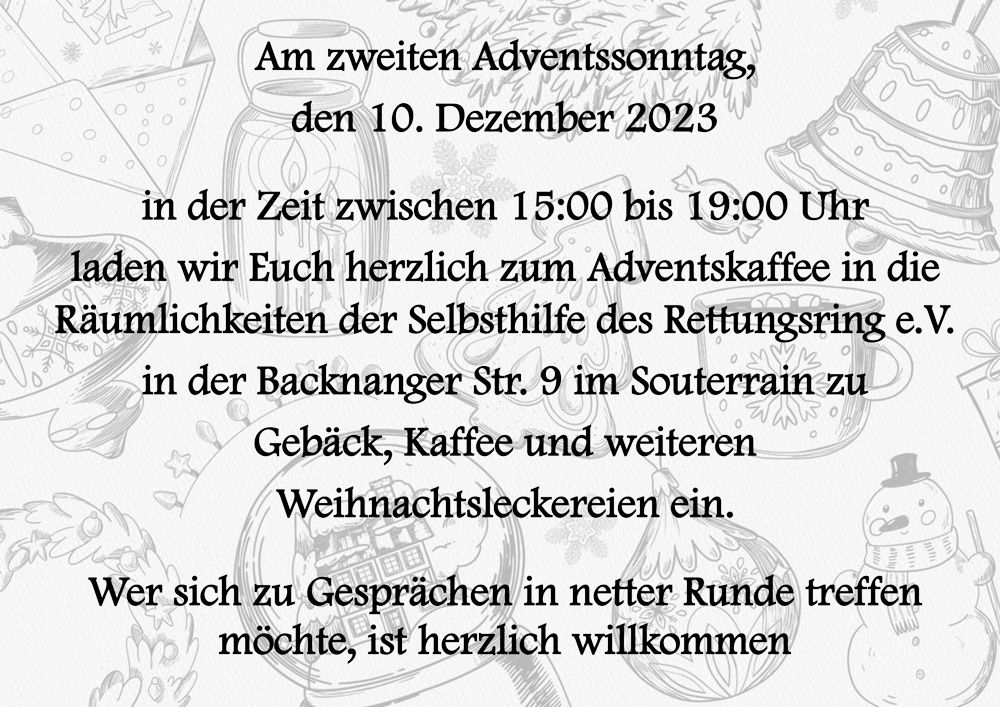 Einladung Adventskaffee